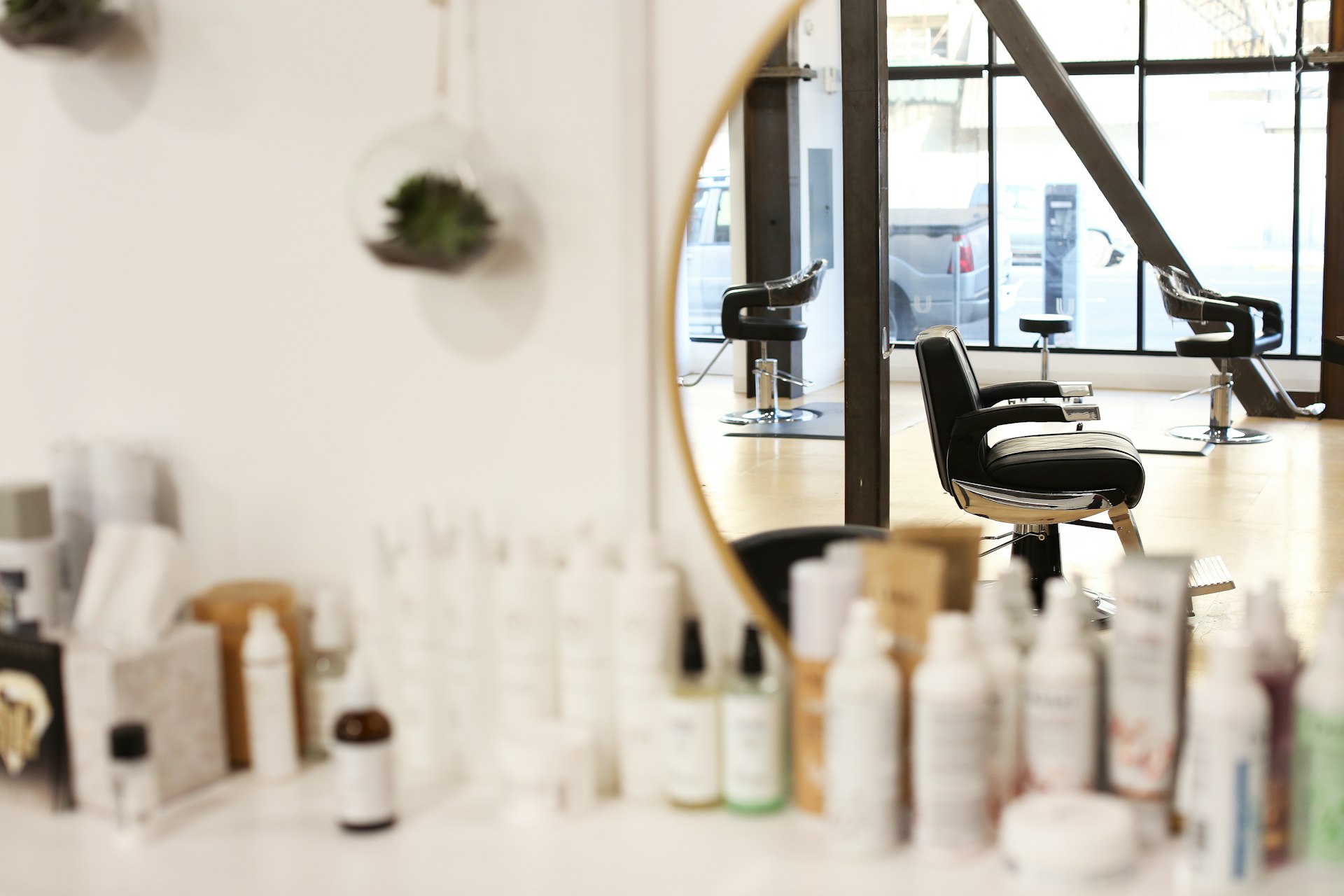 Interieur de salon de coiffure